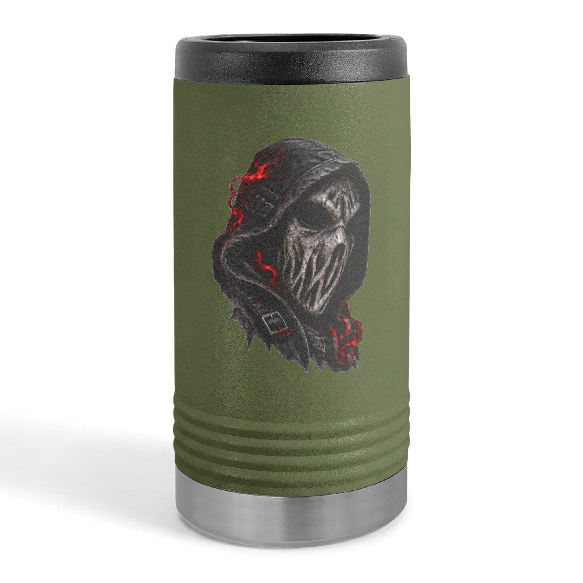 Phantom Reaper Slim Can Cooler – Georgia Phantom Skull Beverage Holder