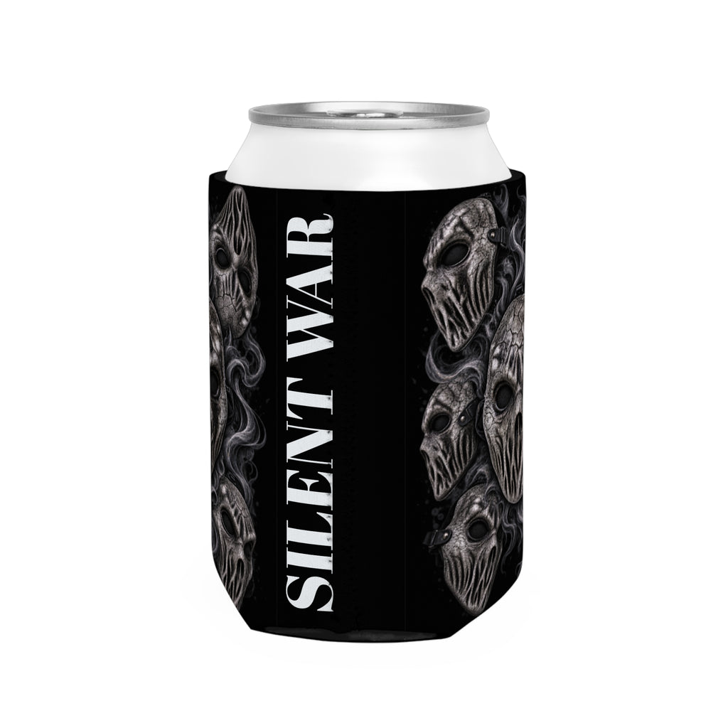 Silent War Masked Skulls Can Cooler Sleeve — Georgia Phantom Beverage Insulator