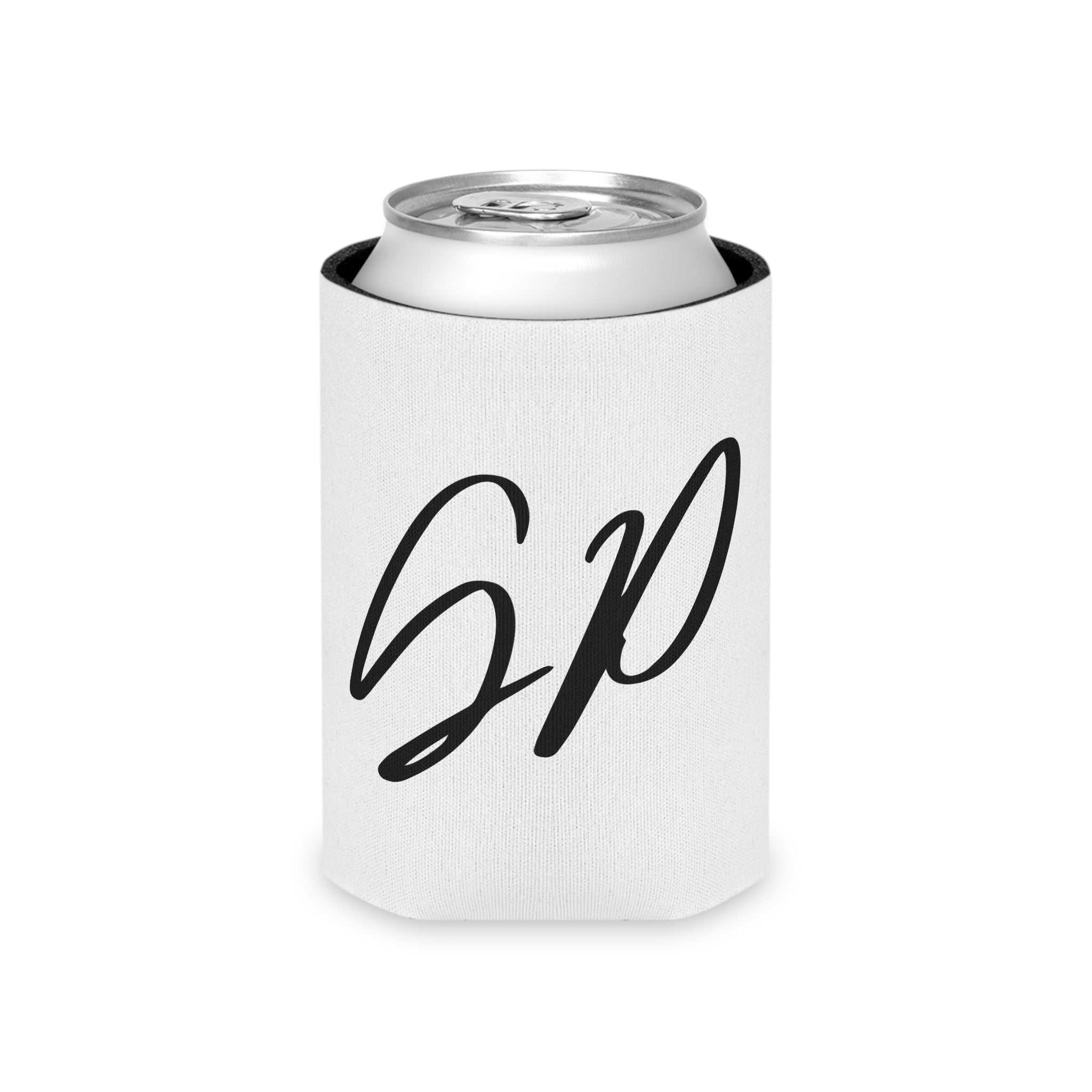 Can Cooler – Minimalist "Who I Am" / Handwritten Initials Drink Koozie