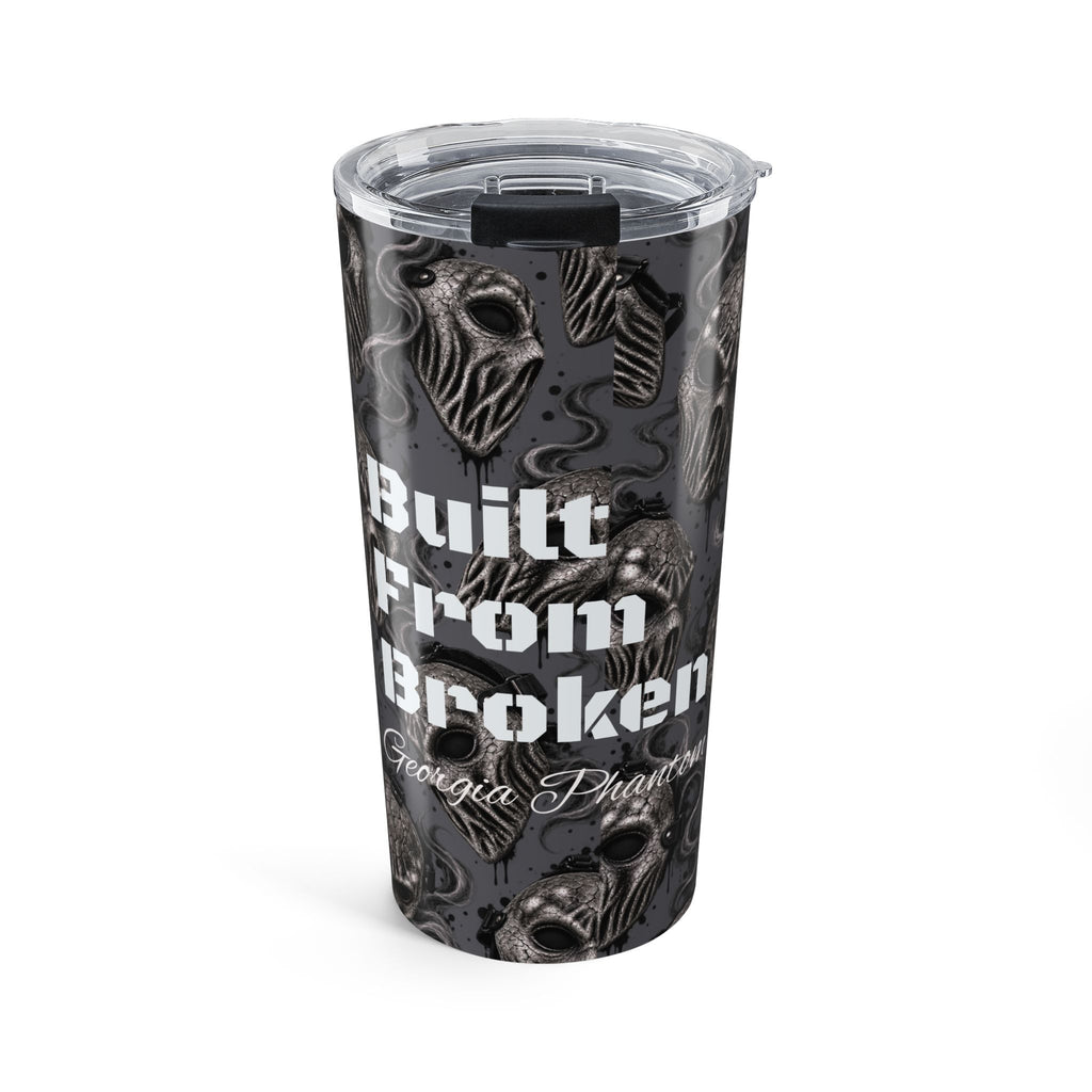 Built From Broken 20oz Tumbler – Gothic Skull Travel Mug